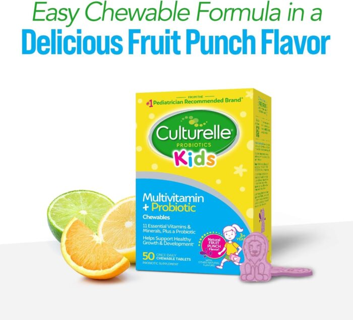 1738673783 Culturelle Kids Complete Chewable Multivitamin Probiotic For Kids Ages 3 50 Count Digestive Health Oral Health Immune Support With 11 Vitamins Minerals including Vitamin C D3 Zinc