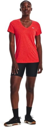 1738684987 Under Armour Womens Tech V Neck Twist Short Sleeve T Shirt