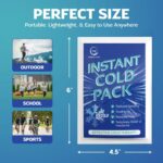 1738762827 25 Packs Instant Ice Cold Pack 6 x 4.5 Disposable Instant Ice Packs for Injuries Cold Compress Ice Pack for Pain Relief Swelling First Aid Toothache Athletes Outdoor Activities