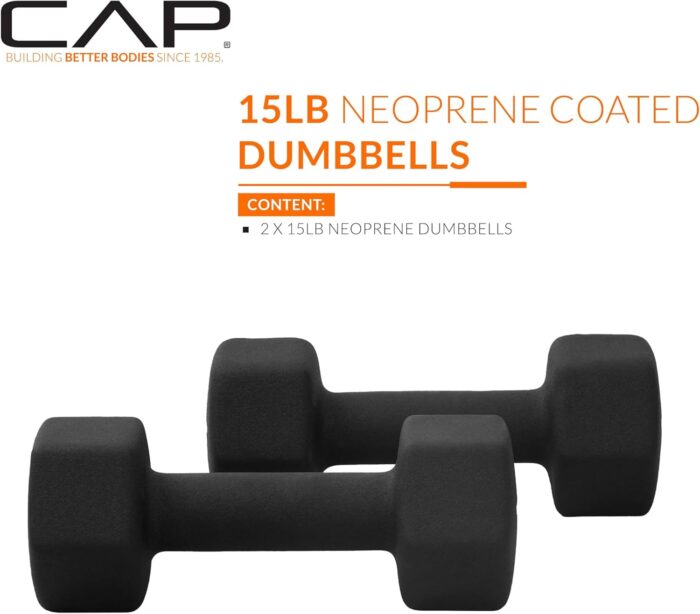 1738763635 CAP Barbell Neoprene Dumbbell Weights Pairs Sets Multiple Colors