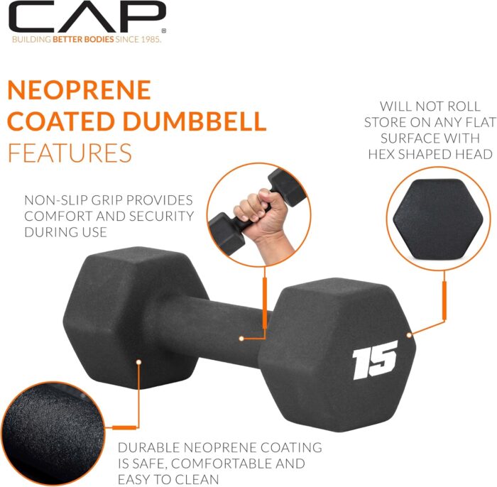 1738763637 CAP Barbell Neoprene Dumbbell Weights Pairs Sets Multiple Colors