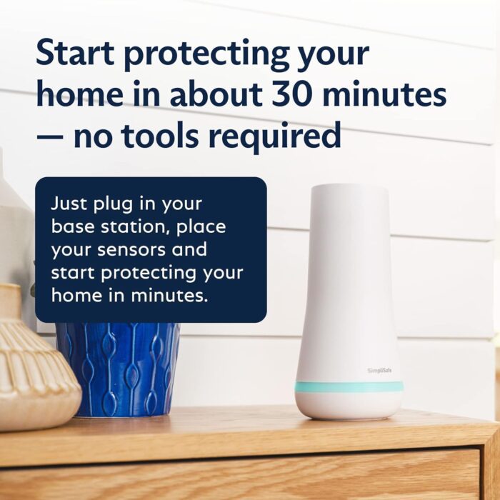 1738763853 SimpliSafe 7 Piece Wireless Outdoor Camera Home Security System Optional 247 Professional Monitoring No Contract Compatible with Alexa and Google Assistant