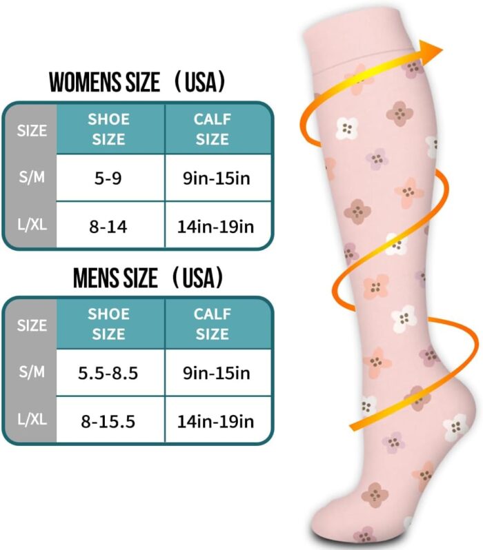 1738771480 Laite Hebe Compression Socks for Women Men Circulation6 pairs Graduated Supports Socks for Running Athletic Sports