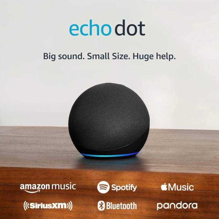 Amazon Echo Dot newest model With bigger vibrant sound helpful routines and Alexa Charcoal