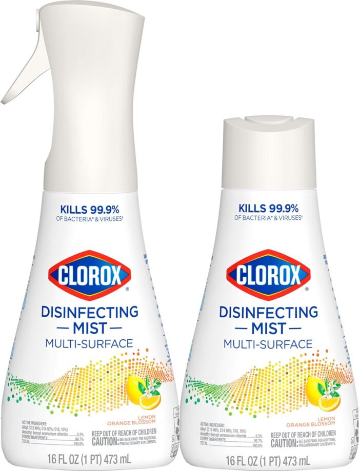 Clorox Disinfecting Mist Lemon and Orange Blossom 1 Spray and 1 Refill 16 oz Each