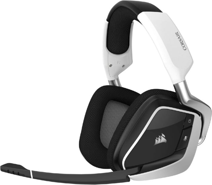 Corsair VOID RGB ELITE Wireless Gaming Headset 7.1 Surround Sound Discord Certified iCUE Compatible PC Mac PS5 PS4 White