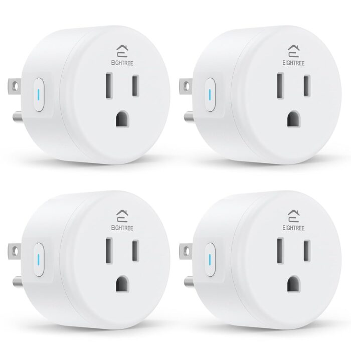 EIGHTREE Smart Plug Smart Home WiFi Outlet Works with Alexa Google Home Smart Socket with Remote Control Timer Function 2.4GHz WiFi Only 4 Packs