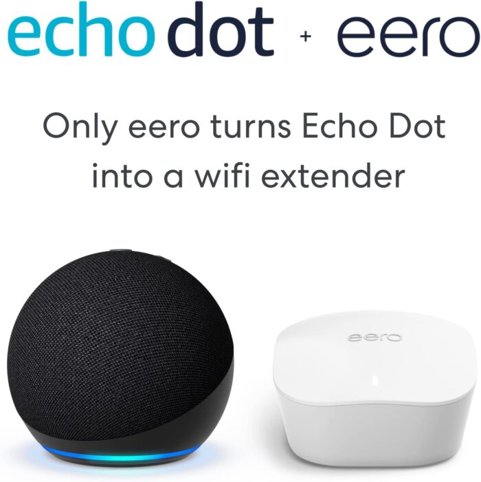 Echo Dot 5th Gen Charcoal with eero Mesh Wifi Router