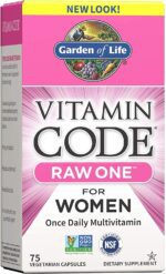 Garden of Life Vitamin Code Raw One Once Daily Multivitamin Capsules Fruits Veggies Probiotics for Womens Health Vegetarian Gluten Free 75 Count