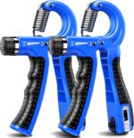 KDG Hand Grip Strengthener 2 Pack Adjustable Resistance 10 130 lbs Forearm Exerciser，Grip Strength Trainer for Muscle Building and Injury Recovery for Athletes