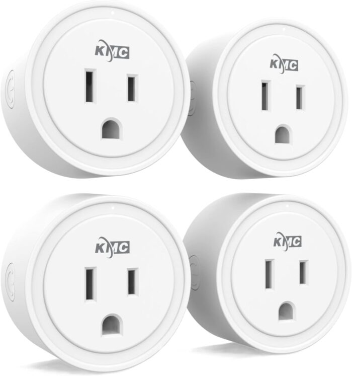 KMC Smart Plug Mini 4 Pack Wi Fi Outlets for Smart Home Remote Control Lights and Devices from Anywhere No Hub Required ETL Certified Works with Alexa and Google Home