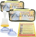 LifeVac Yellow Travel Kit 2 Pack Portable Suction Rescue Device First Aid Kit for Kids and Adults Portable Airway Suction Device for Children and Adults