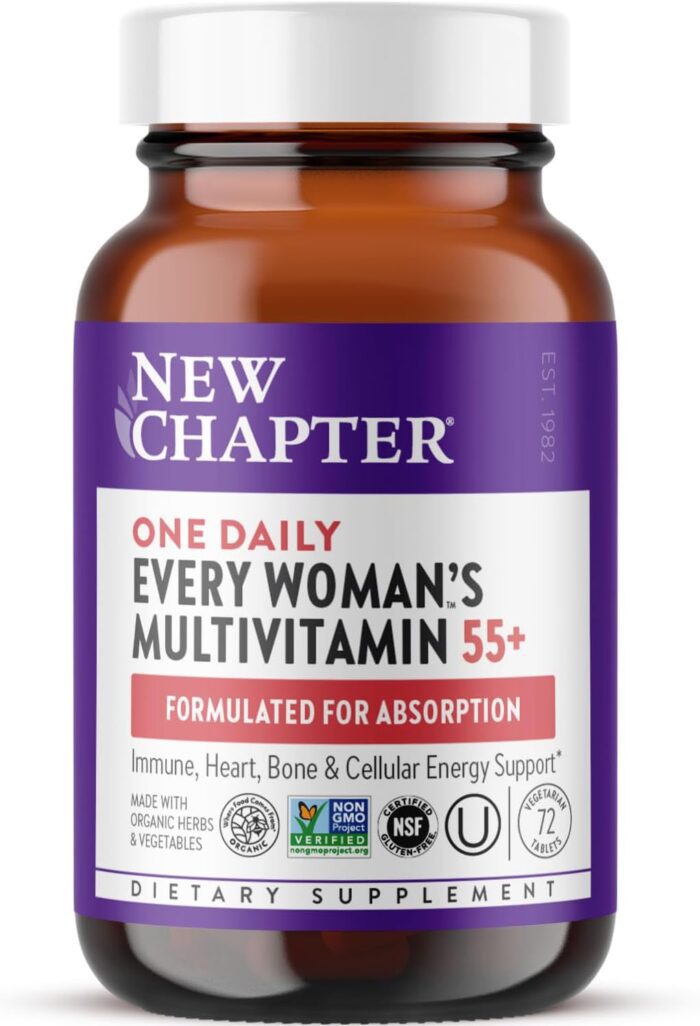 New Chapter Womens Multivitamin 50 Plus for Cellular Energy Heart Immune Support with 20 Nutrients Astaxanthin Every Womans One Daily 55 Gentle on The Stomach 72 Count