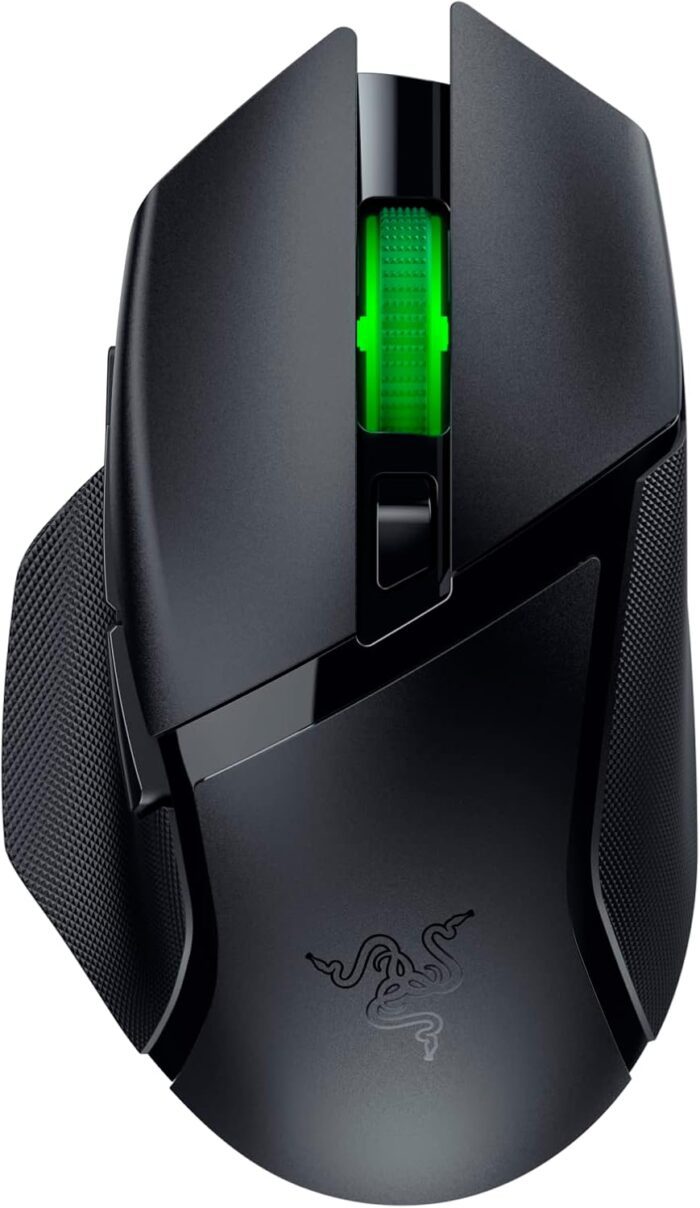 Razer Basilisk V3 X HyperSpeed Wireless Gaming Mouse Up to 285 Hr Battery 18K Optical Sensor Mechanical Switches Chroma RGB 9 Programmable Controls Black