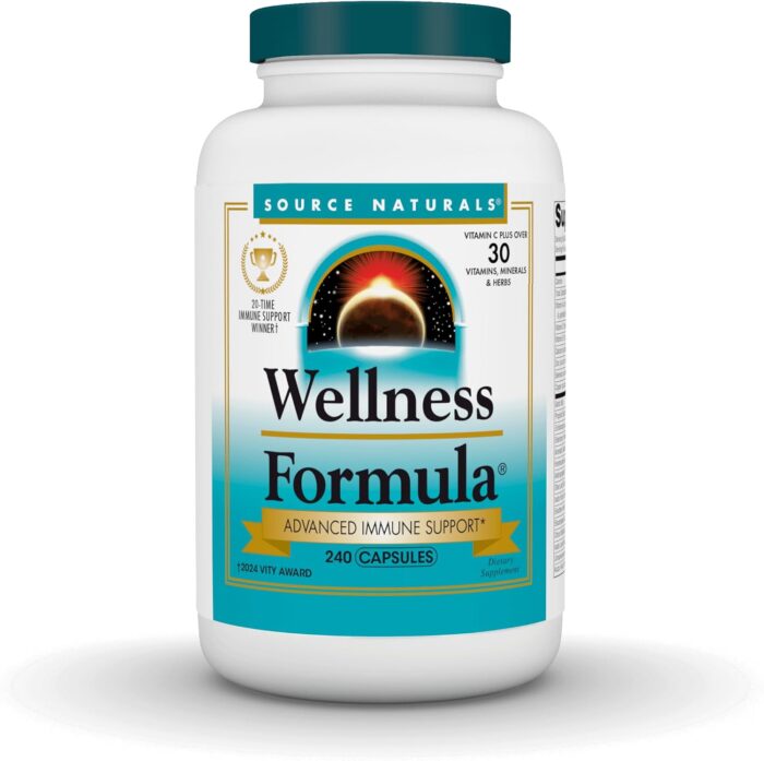 Source Naturals Wellness Formula Bio Aligned Vitamins Herbal Defense Advanced Immune Support Dietary Supplement Immunity Booster 240 Capsules