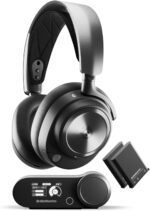 SteelSeries Arctis Nova Pro Wireless Multi System Gaming Headset Premium Hi Fi Drivers Active Noise Cancellation Infinity Power System Stealth Retractable Mic PC PS5PS4 Switch Mobile