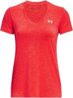 Under Armour Womens Tech V Neck Twist Short Sleeve T Shirt