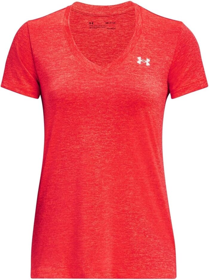 Under Armour Womens Tech V Neck Twist Short Sleeve T Shirt