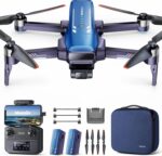 V11PRO Drone with 8K Camera for Adults 3 Axis Gimbal Drone with 4K30fps Video 12 CMOS Sensor 80min Flight Time with 2 Batteries 6KM Video Transmission Quadcopter Professional Drone