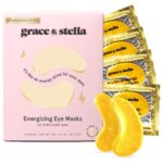 grace stella Under Eye Mask Valentines Day Gifts for Women Reduce Dark Circles Puffy Eyes Undereye Bags Wrinkles Gel Under Eye Patches Bridesmaid Gifts Vegan Self Care 24 Pairs Gold